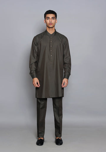 Pakistani Menswear | Amir Adnan - Basic Poly Viscose Tarmac Slim Fit Suit - Khanumjan Pakistani Clothes and Designer Dresses in UK, USA
