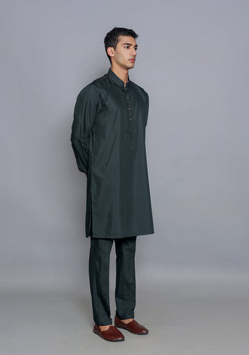 Pakistani Menswear | Amir Adnan - Basic Poly Viscose Ebony Slim Fit Suit - Khanumjan Pakistani Clothes and Designer Dresses in UK, USA