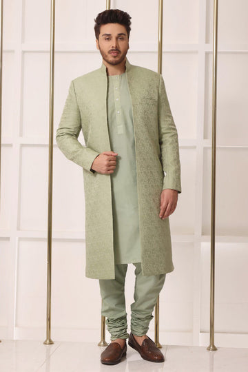 Pakistani Menswear | Ansab Jahangir | MINT AURA - Khanumjan Pakistani Clothes and Designer Dresses in UK, USA
