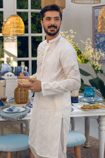 Pakistani Menswear | Ansab Jahangir | WHITE SYMPHONY - Khanumjan Pakistani Clothes and Designer Dresses in UK, USA