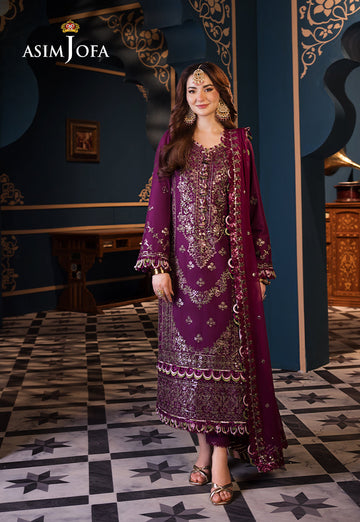 Asim Jofa | Fasana e Ishq Eid Luxury Lawn | AJFI-11 - Khanumjan Pakistani Clothes and Designer Dresses in UK, USA