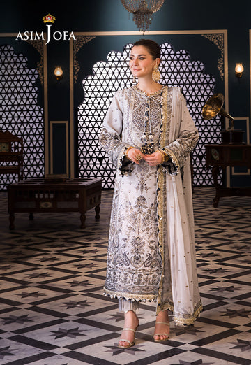 Asim Jofa | Fasana e Ishq Eid Luxury Lawn | AJFI-28 - Khanumjan Pakistani Clothes and Designer Dresses in UK, USA