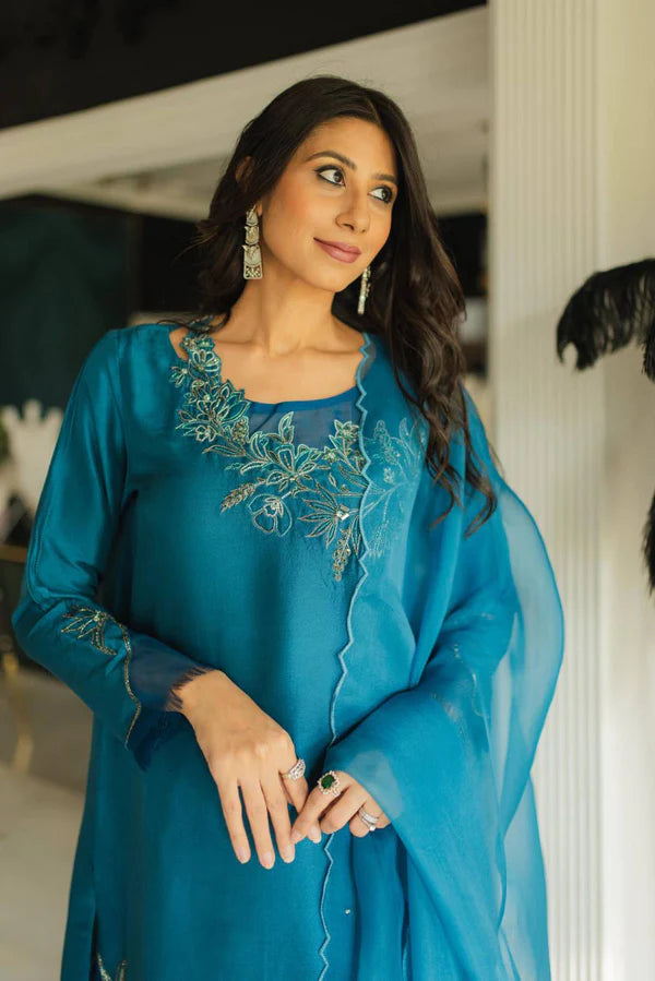 Jeem | Luxury Pret | AZURE TEAL - Khanumjan  Pakistani Clothes and Designer Dresses in UK, USA