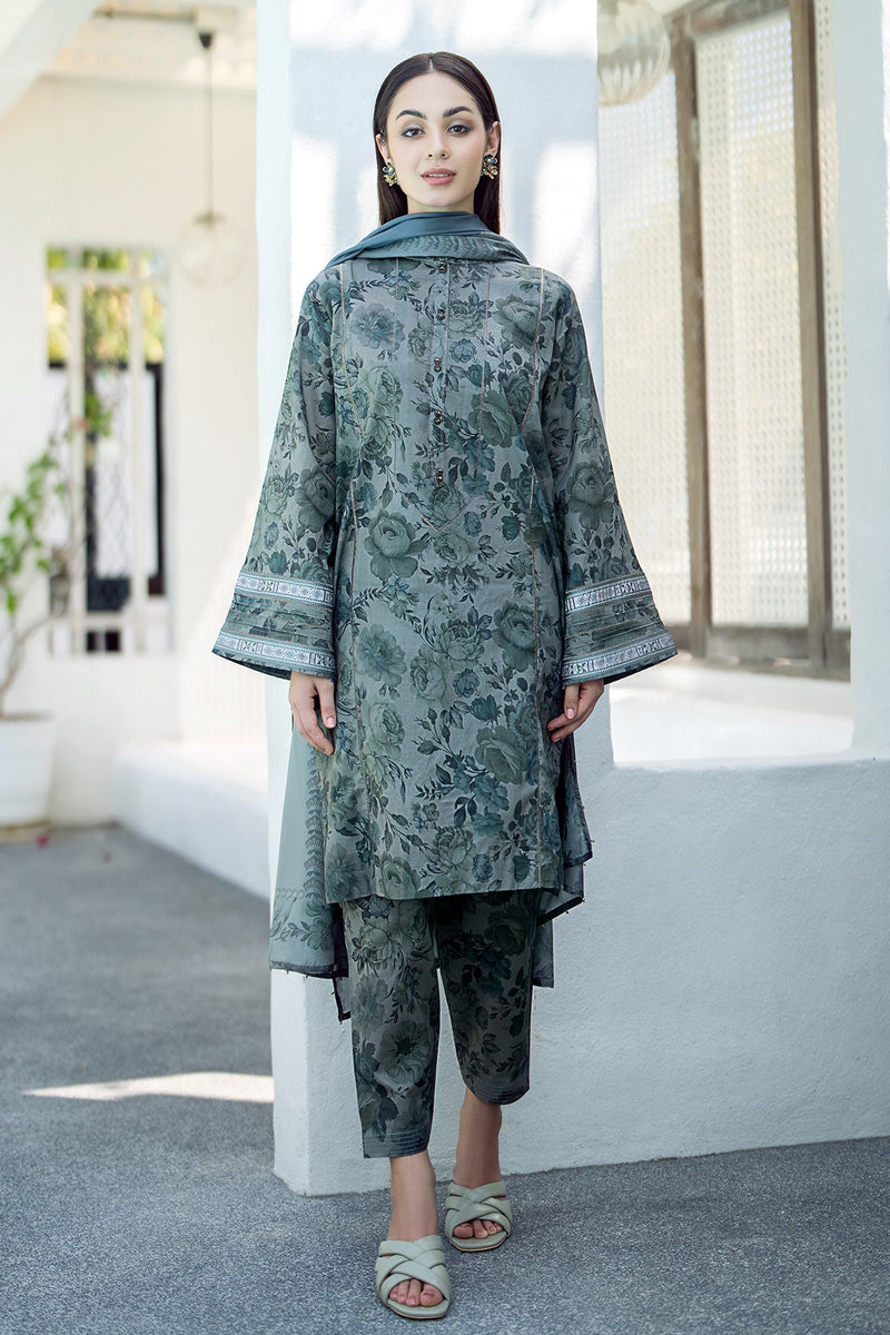 Baroque | Lawn Collection 24 | UF-551 - Khanumjan  Pakistani Clothes and Designer Dresses in UK, USA