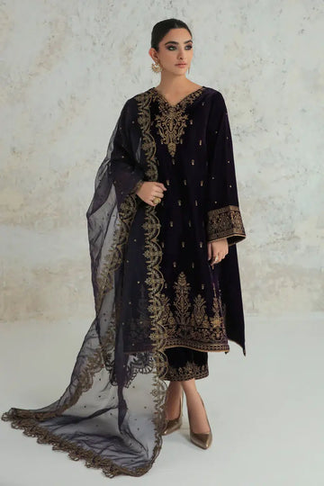 Baroque | Jahanara Luxury Velvet 23 | UF-239 - Khanumjan Pakistani Clothes and Designer Dresses in UK, USA