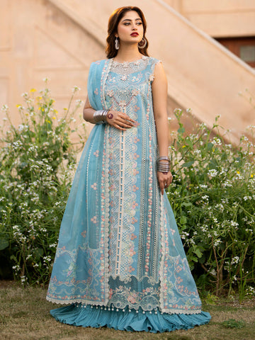 Binilyas | Dilbaro Embroidered Festive Lawn 24 | 406-B - Khanumjan Pakistani Clothes and Designer Dresses in UK, USA