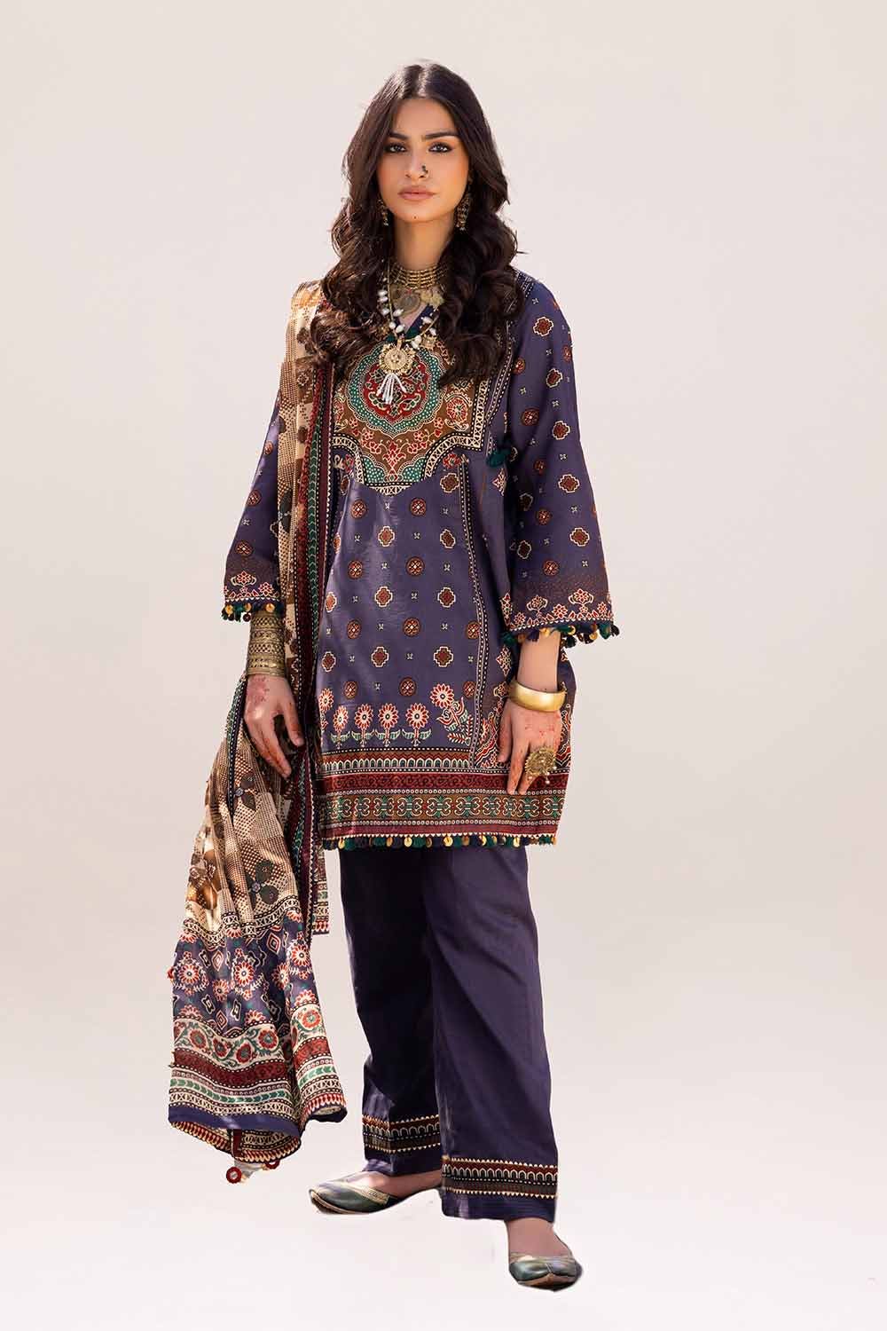 Gul Ahmed | Ajrak Kahani | CL-42118 - Khanumjan  Pakistani Clothes and Designer Dresses in UK, USA