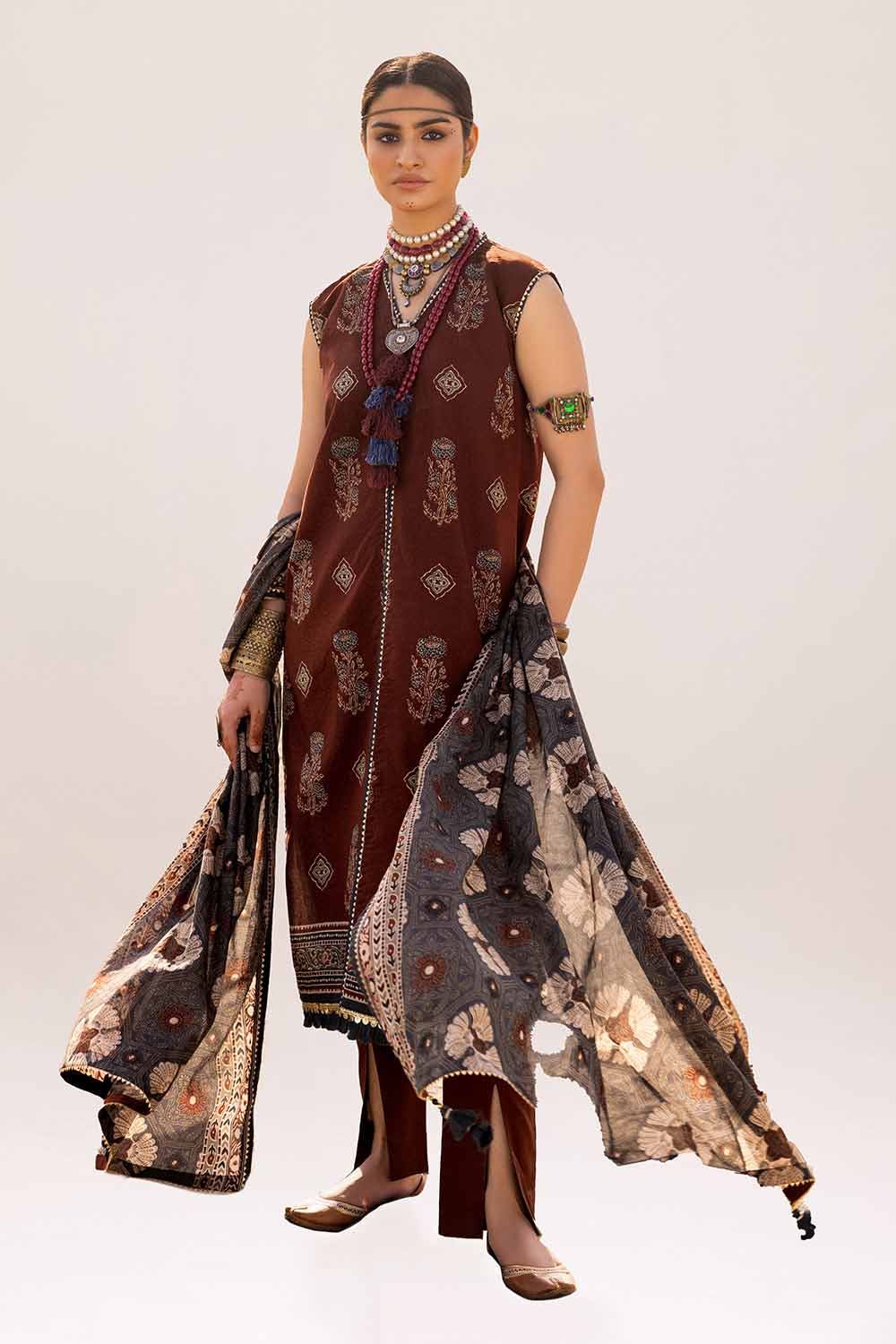 Gul Ahmed | Ajrak Kahani | CL-42120 - Khanumjan  Pakistani Clothes and Designer Dresses in UK, USA