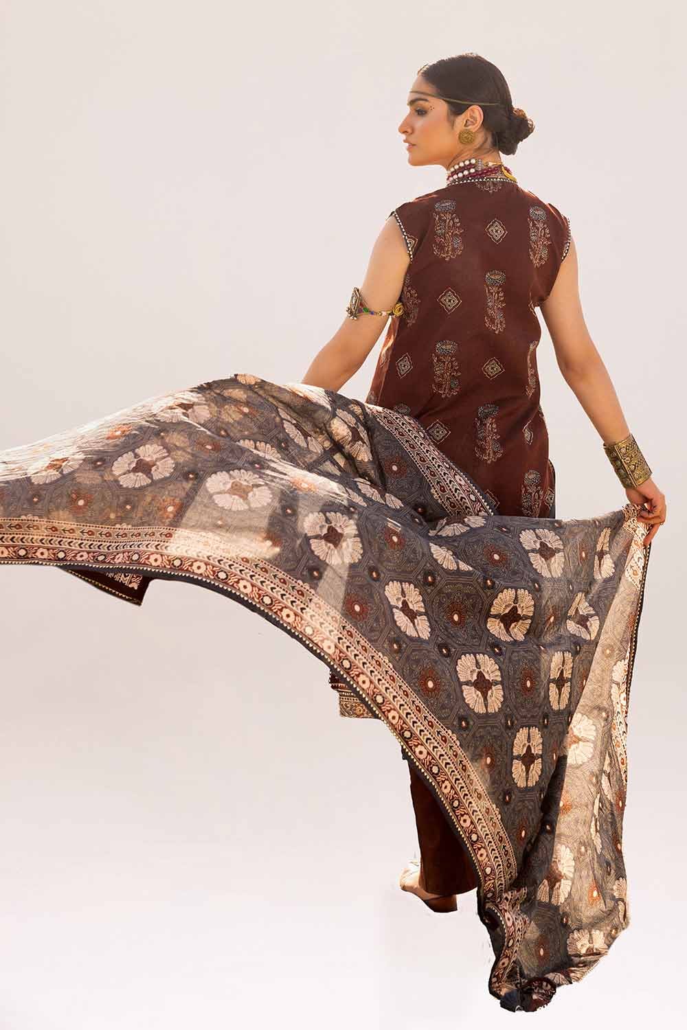 Gul Ahmed | Ajrak Kahani | CL-42120 - Khanumjan  Pakistani Clothes and Designer Dresses in UK, USA