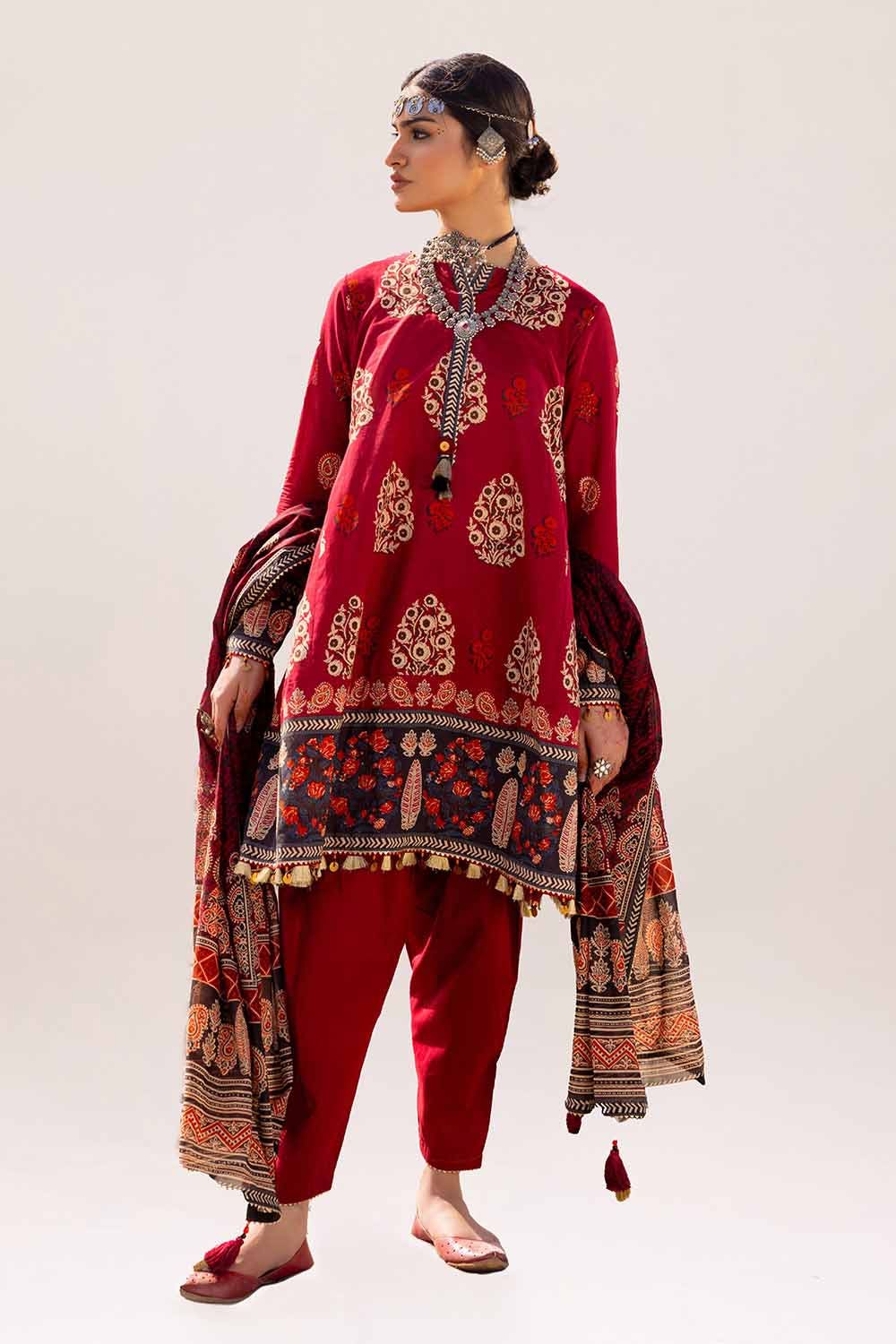 Gul Ahmed | Ajrak Kahani | CL-42245 - Khanumjan  Pakistani Clothes and Designer Dresses in UK, USA