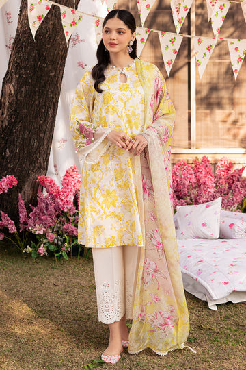 Cross Stitch | Eid Lawn 24 | IVORY GARLAND - Khanumjan Pakistani Clothes and Designer Dresses in UK, USA