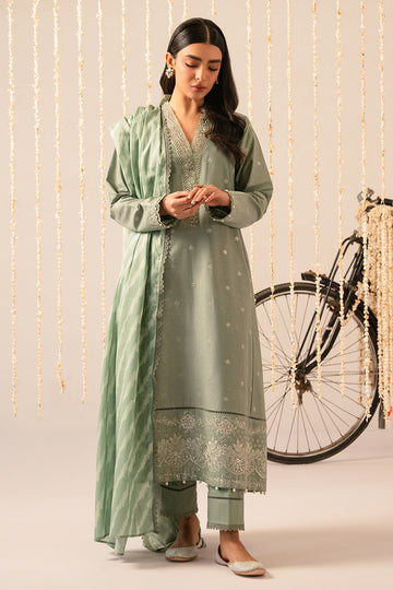 Cross Stitch | Mahiri Embroidered Collection 24 | Sage Green - Khanumjan Pakistani Clothes and Designer Dresses in UK, USA