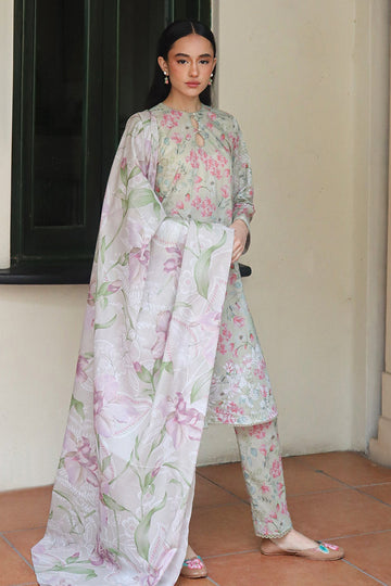 Cross Stitch | Printed Lawn | OLIVE AURA - Khanumjan Pakistani Clothes and Designer Dresses in UK, USA