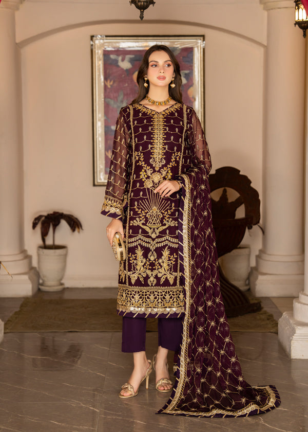 Strawberry | Rimjhim Chiffon Collection | FLS-RJ-004 - Khanumjan  Pakistani Clothes and Designer Dresses in UK, USA