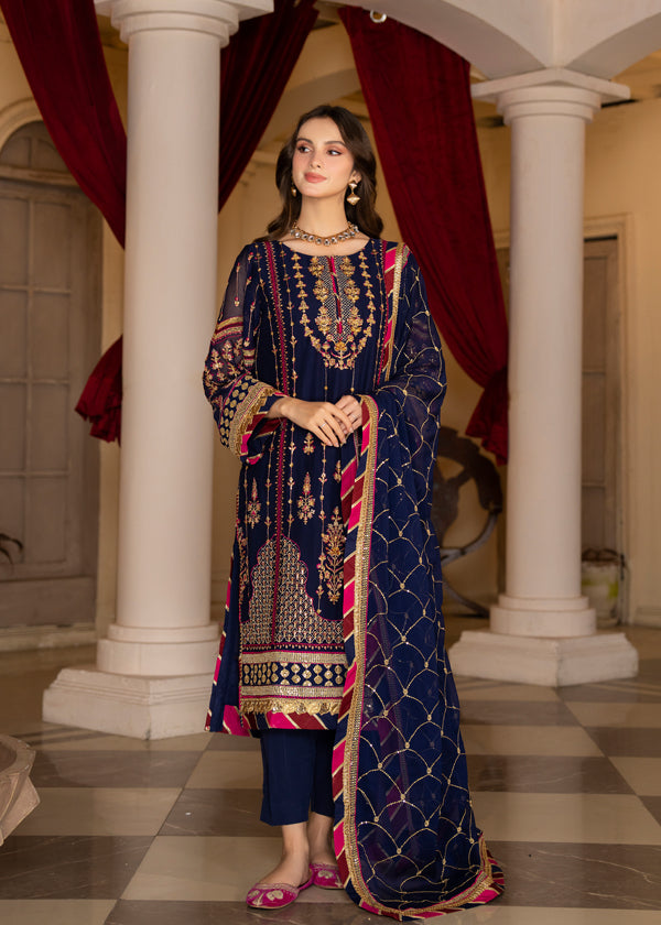 Strawberry | Rimjhim Chiffon Collection | FLS-RJ-005 - Khanumjan  Pakistani Clothes and Designer Dresses in UK, USA