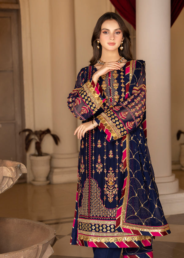 Strawberry | Rimjhim Chiffon Collection | FLS-RJ-005 - Khanumjan  Pakistani Clothes and Designer Dresses in UK, USA