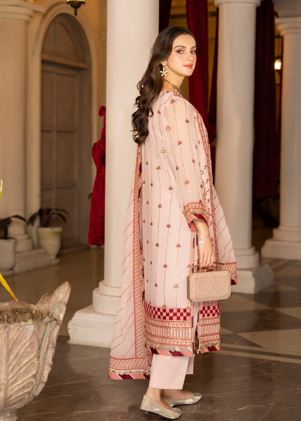 Strawberry | Rimjhim Chiffon Collection | FLS-RJ-006 - Khanumjan  Pakistani Clothes and Designer Dresses in UK, USA