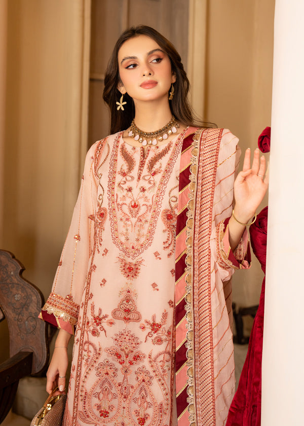 Strawberry | Rimjhim Chiffon Collection | FLS-RJ-006 - Khanumjan  Pakistani Clothes and Designer Dresses in UK, USA