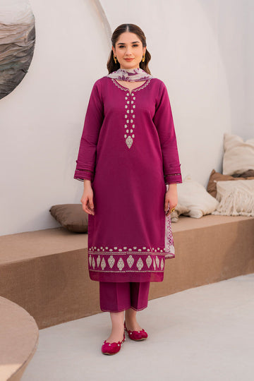 Hana | Zuri Zephyr | Burgundy - Khanumjan Pakistani Clothes and Designer Dresses in UK, USA