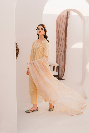 Hana | Zuri Zephyr | Ecru - Khanumjan Pakistani Clothes and Designer Dresses in UK, USA