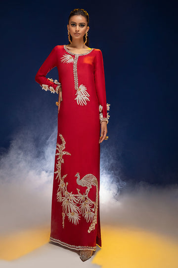 Haute Form | Luxury Pret | RED OOMPH - Khanumjan Pakistani Clothes and Designer Dresses in UK, USA