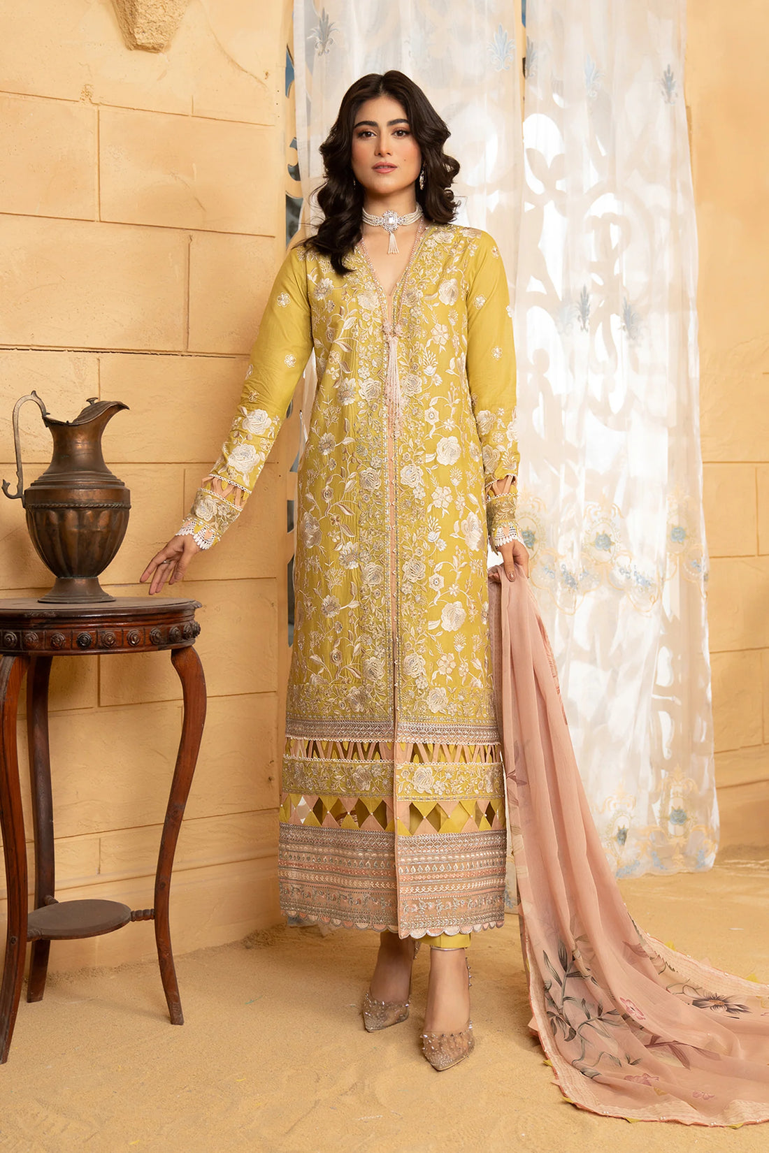 Hemstitch | Summer Luxury Lawn 24 | Lime - Khanumjan  Pakistani Clothes and Designer Dresses in UK, USA