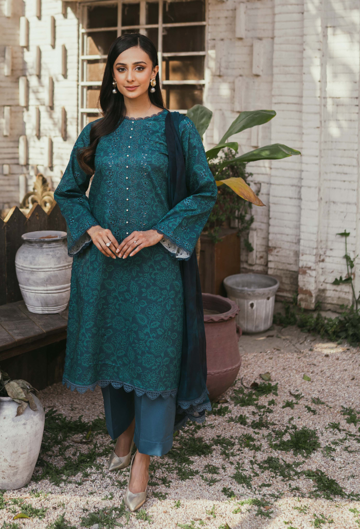 Humdum | Gardenia Lawn | D01 - Khanumjan  Pakistani Clothes and Designer Dresses in UK, USA