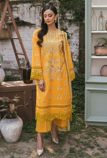 Humdum | Gardenia Lawn | D05 - Khanumjan Pakistani Clothes and Designer Dresses in UK, USA