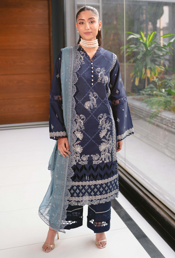 Humdum | Meraki Lawn 24 | d08 - Khanumjan Pakistani Clothes and Designer Dresses in UK, USA