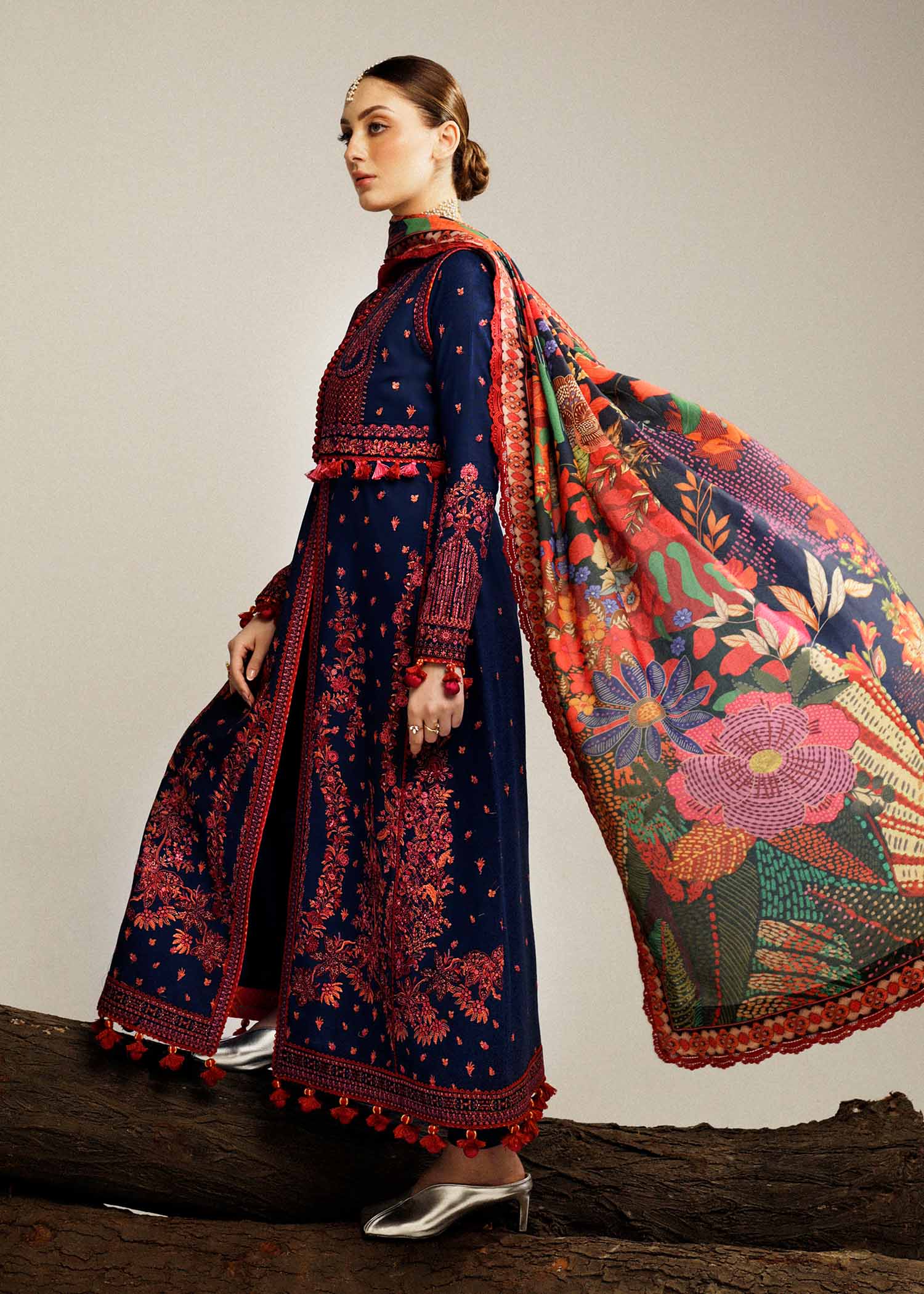 Hussain Rehar | Winter Shawl Khaddar 23 | Cerulean - Khanumjan  Pakistani Clothes and Designer Dresses in UK, USA
