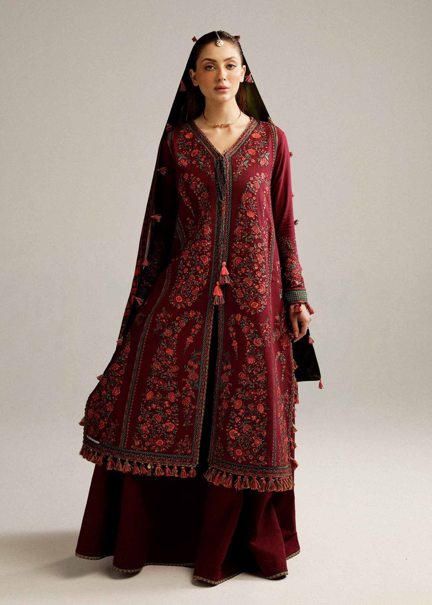 Hussain Rehar | Winter Shawl Khaddar 23 | Ruby - Khanumjan  Pakistani Clothes and Designer Dresses in UK, USA