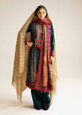 Hussain Rehar | Winter Shawl Khaddar 23 | Teal - Khanumjan  Pakistani Clothes and Designer Dresses in UK, USA