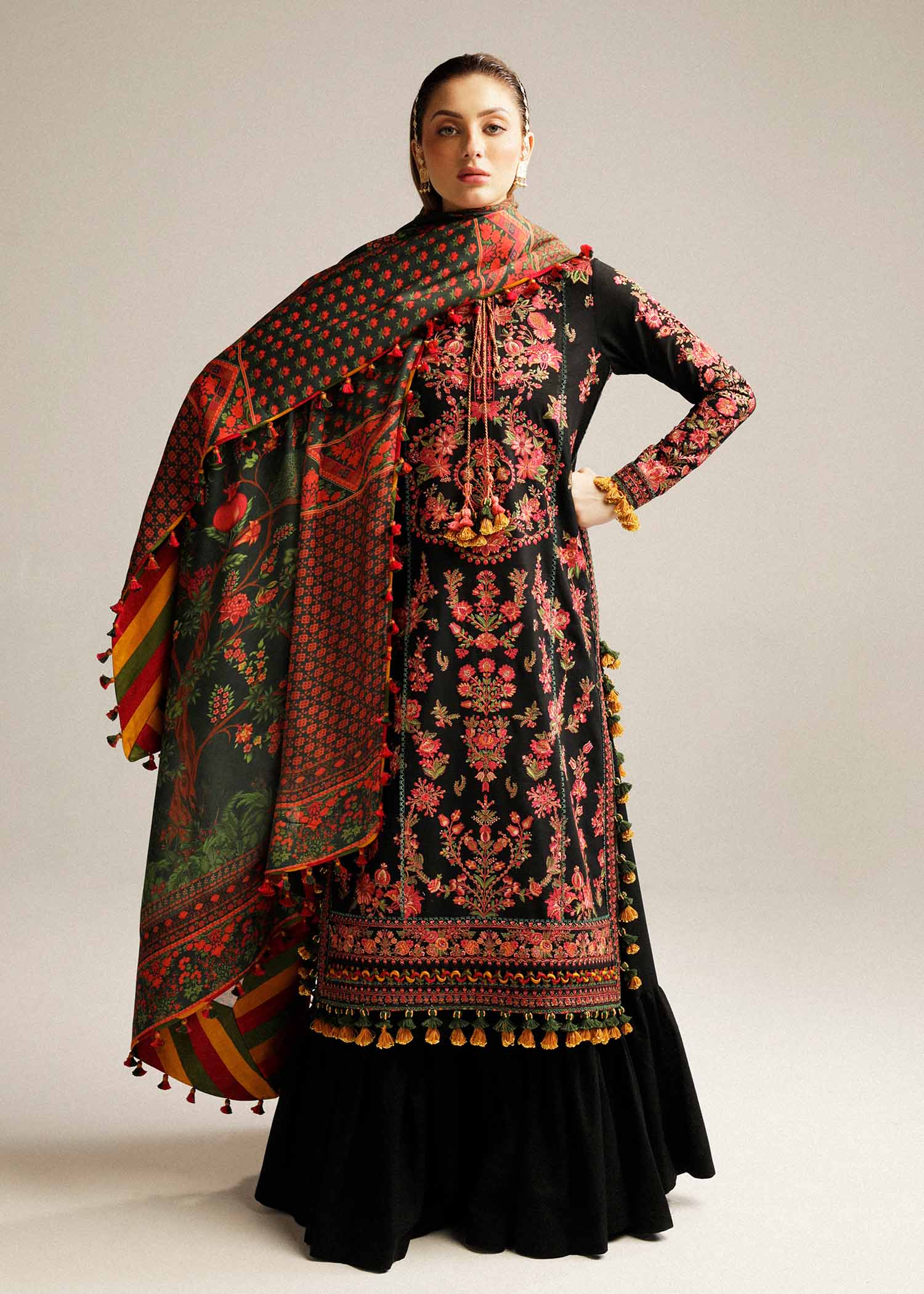 Hussain Rehar | Winter Shawl Khaddar 23 | Raat - Khanumjan  Pakistani Clothes and Designer Dresses in UK, USA