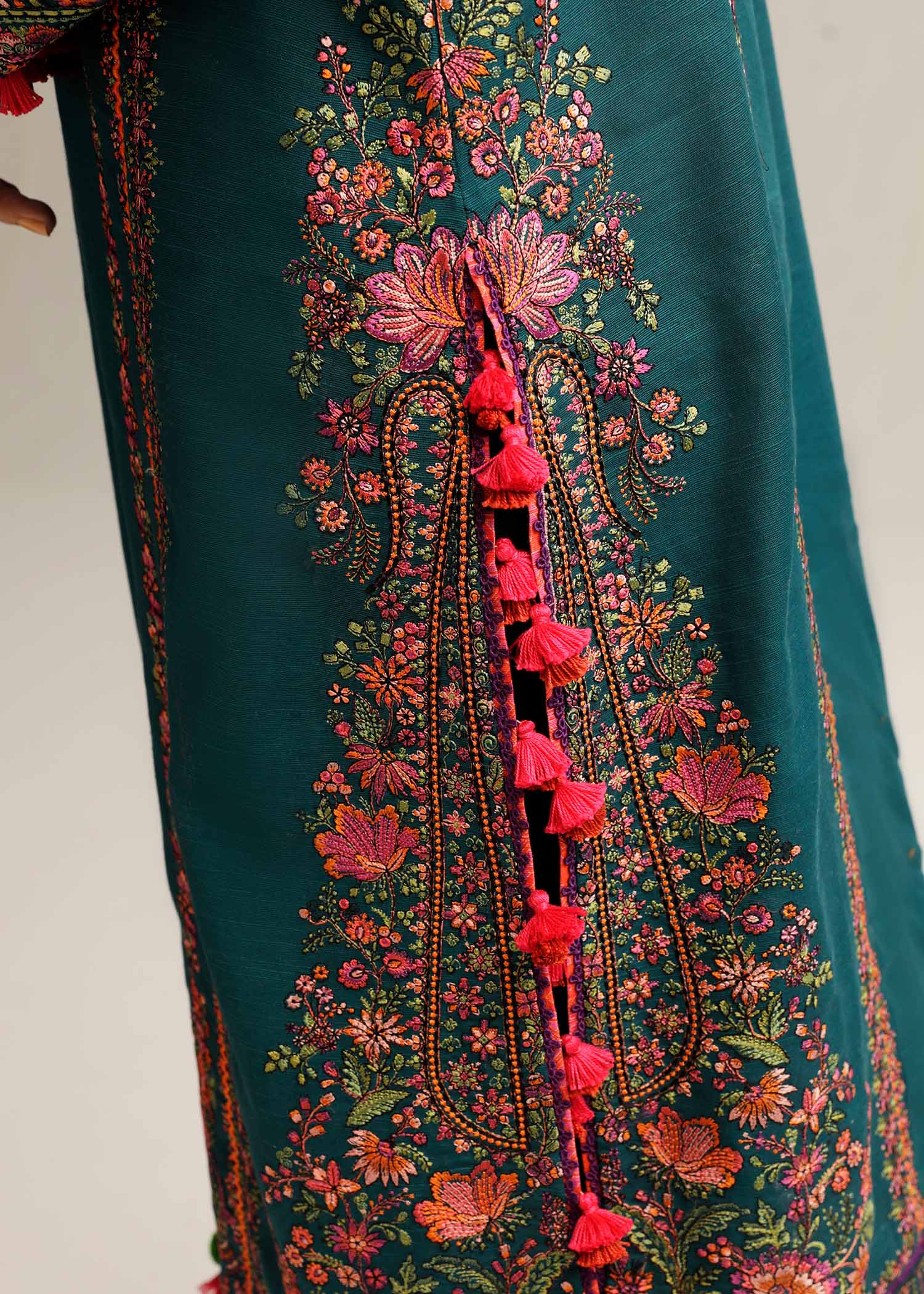 Hussain Rehar | Winter Shawl Khaddar 23 | Teal - Khanumjan  Pakistani Clothes and Designer Dresses in UK, USA