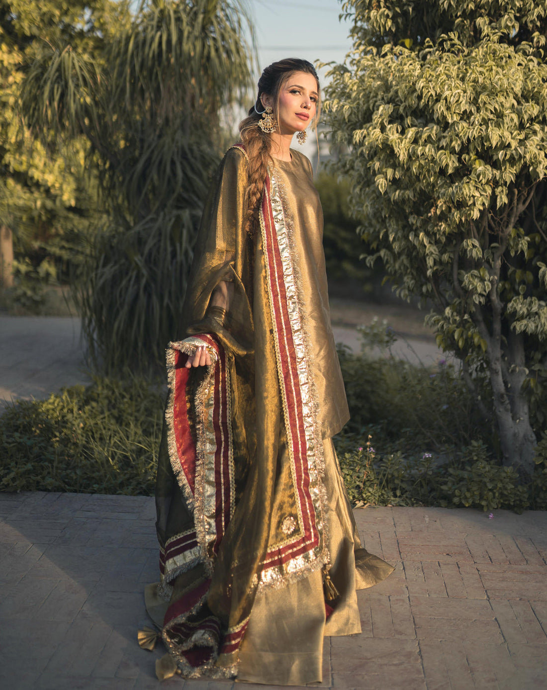 Zar | Gharara Formals | Brown