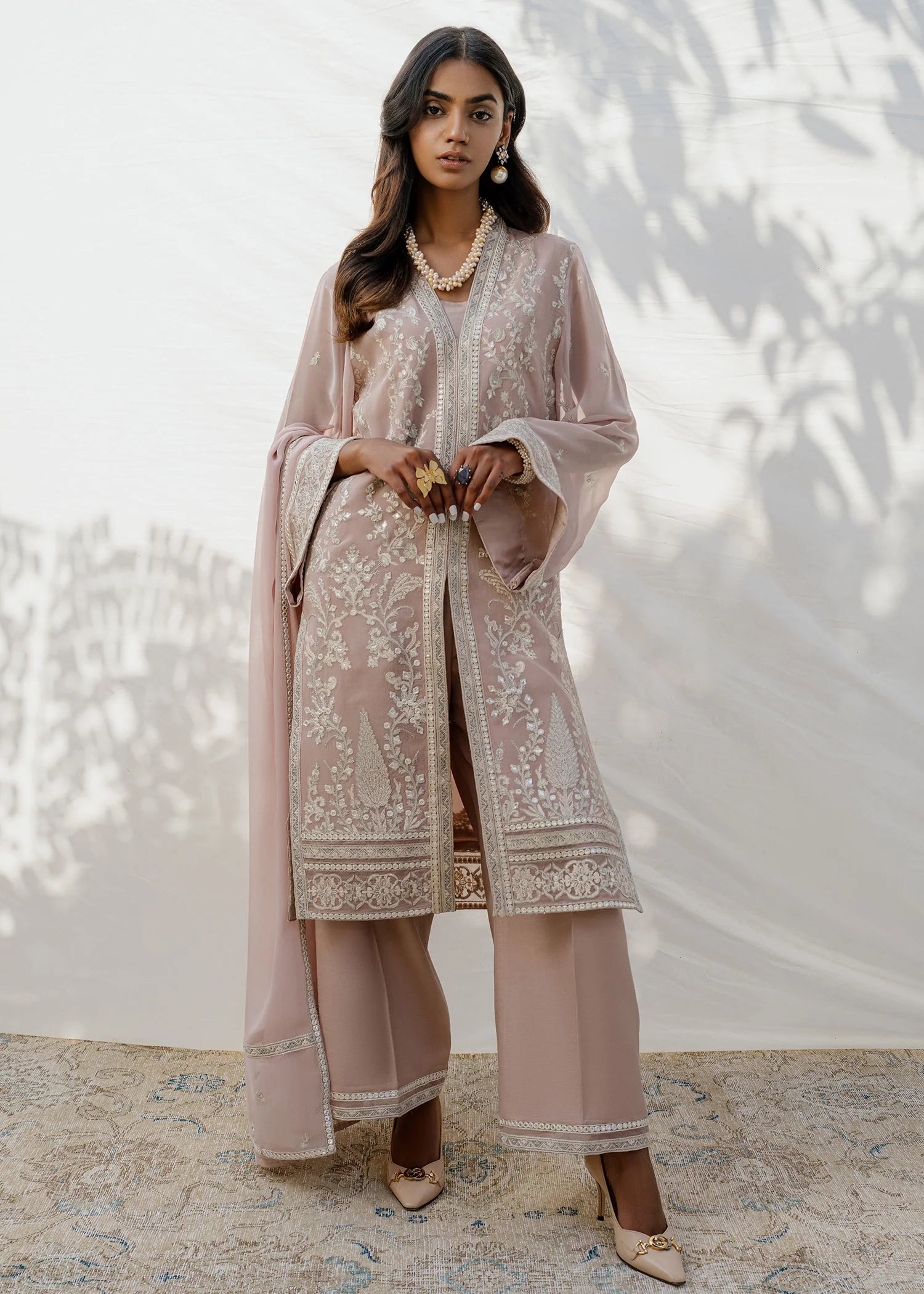 Mahgul | Eid Edit 2024 | Mauve Flora - Khanumjan  Pakistani Clothes and Designer Dresses in UK, USA