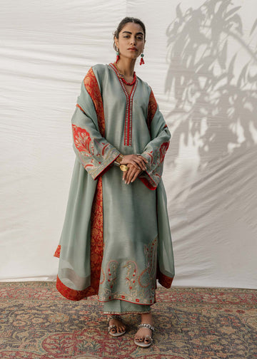 Mahgul | Eid Edit 2024 | Kashmiri Sea - Khanumjan Pakistani Clothes and Designer Dresses in UK, USA