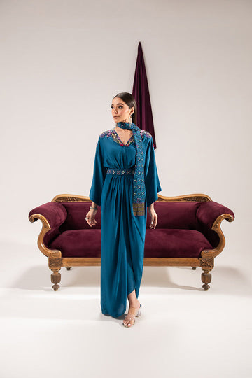Maria Osama Khan | Tiffany Formals | Sapphire - Khanumjan Pakistani Clothes and Designer Dresses in UK, USA
