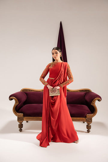 Maria Osama Khan | Tiffany Formals | Carnelian - Khanumjan Pakistani Clothes and Designer Dresses in UK, USA