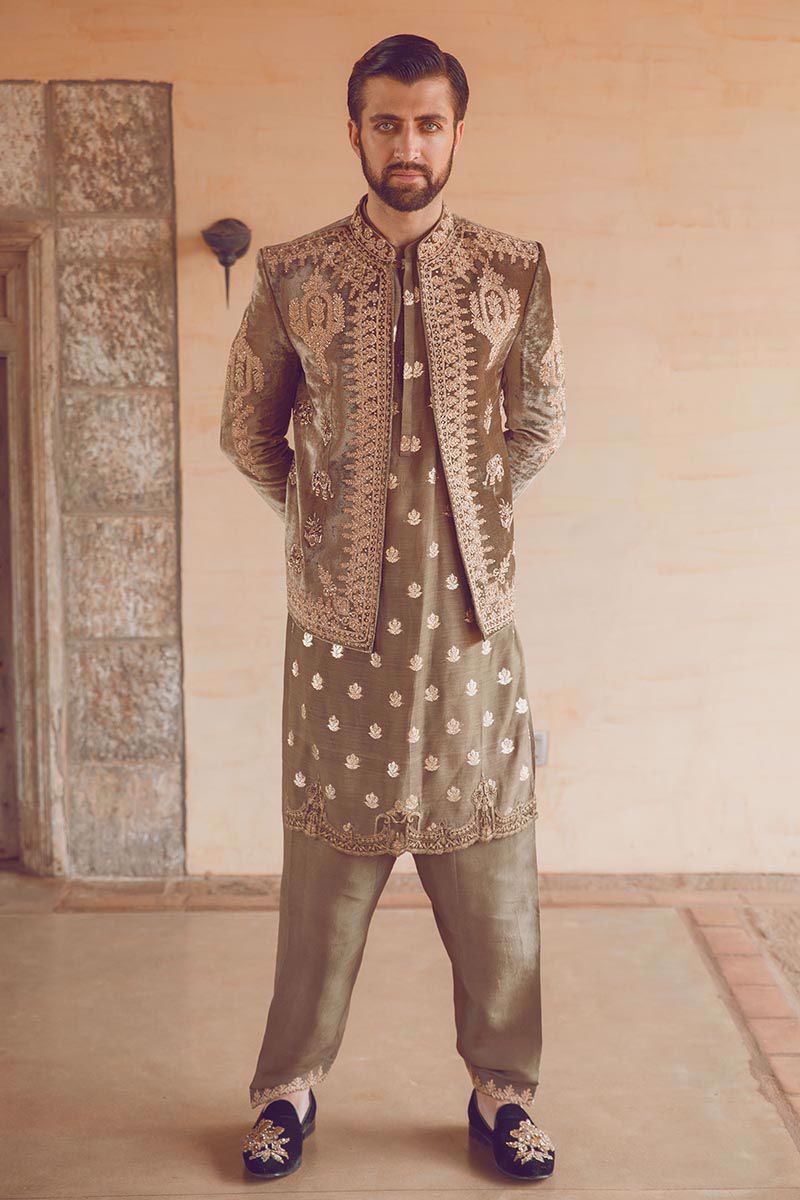 Pakistani Menswear | MNR-ANTIQUE GOLD - Khanumjan  Pakistani Clothes and Designer Dresses in UK, USA