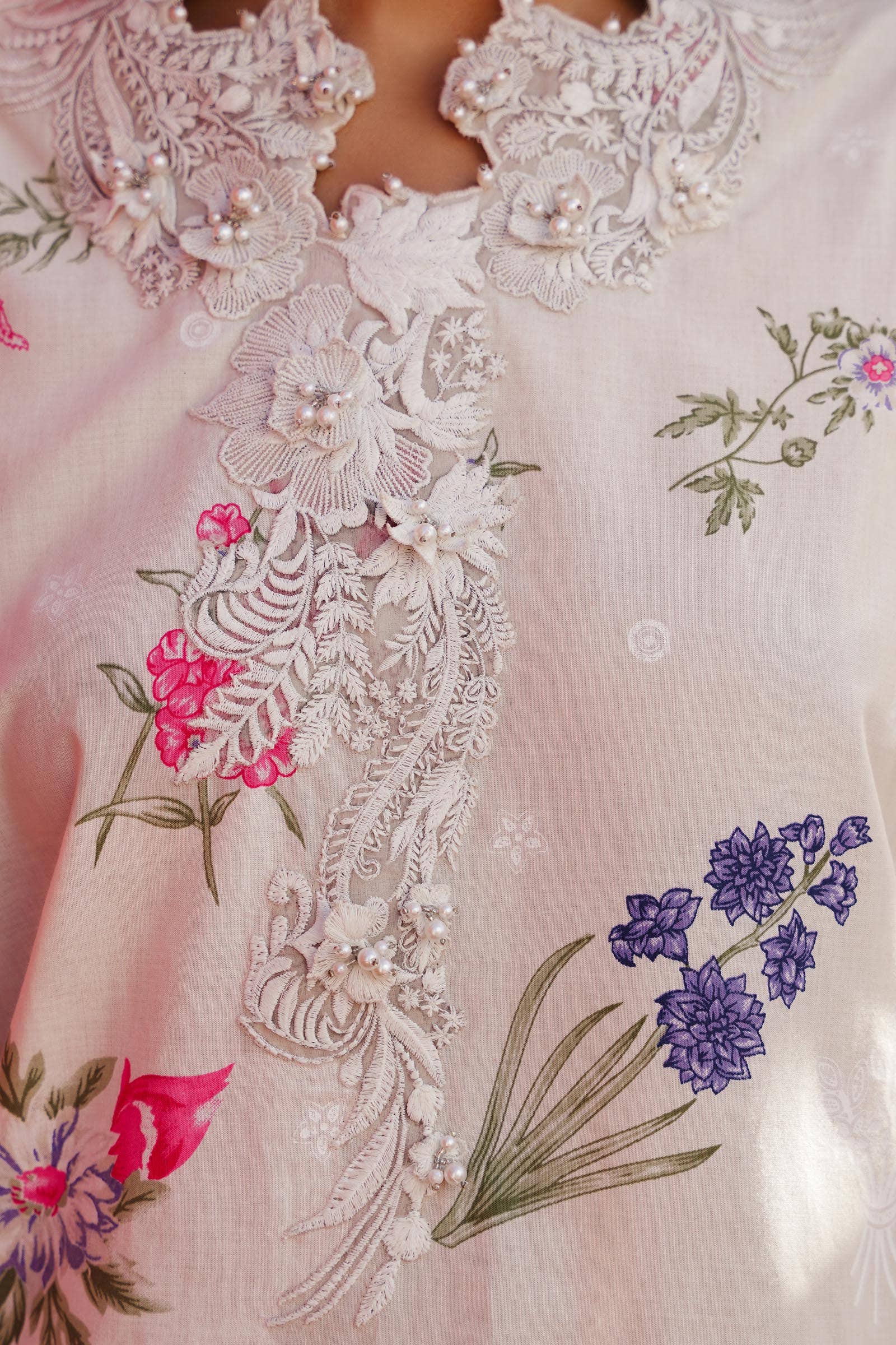 Sana Safinaz | Muzlin Spring 24 | M241-011A-CW - Khanumjan  Pakistani Clothes and Designer Dresses in UK, USA