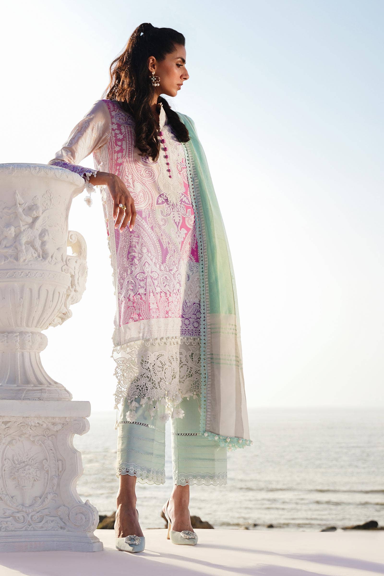 Sana Safinaz | Muzlin Spring 24 | M241-015B-DG - Khanumjan  Pakistani Clothes and Designer Dresses in UK, USA