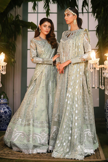 Raeesa Premium | Wajadan Wedding Formals | WD-2 Pea Green - Khanumjan Pakistani Clothes and Designer Dresses in UK, USA