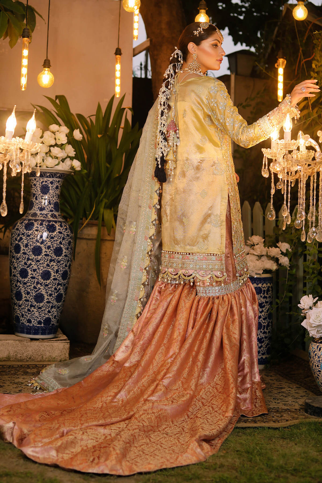 Raeesa Premium | Wajadan Wedding Formals | WD-4 Lemon Chiffon - Khanumjan  Pakistani Clothes and Designer Dresses in UK, USA