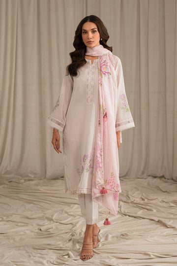 Sahar | Mirage Spring Luxury 24 | Slub Lawn 3 Piece (Embroidered) - Khanumjan Pakistani Clothes and Designer Dresses in UK, USA