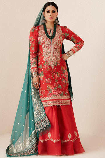 Zara Shahjahan | Luxury Lawn 24 | PHOOL KARI-13B - Khanumjan Pakistani Clothes and Designer Dresses in UK, USA