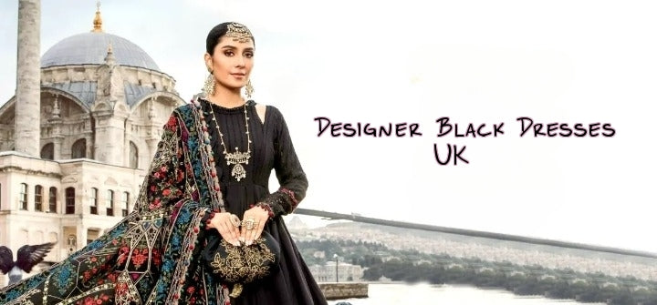 Shop Khanumjan for Pakistani Designer Black Dresses UK