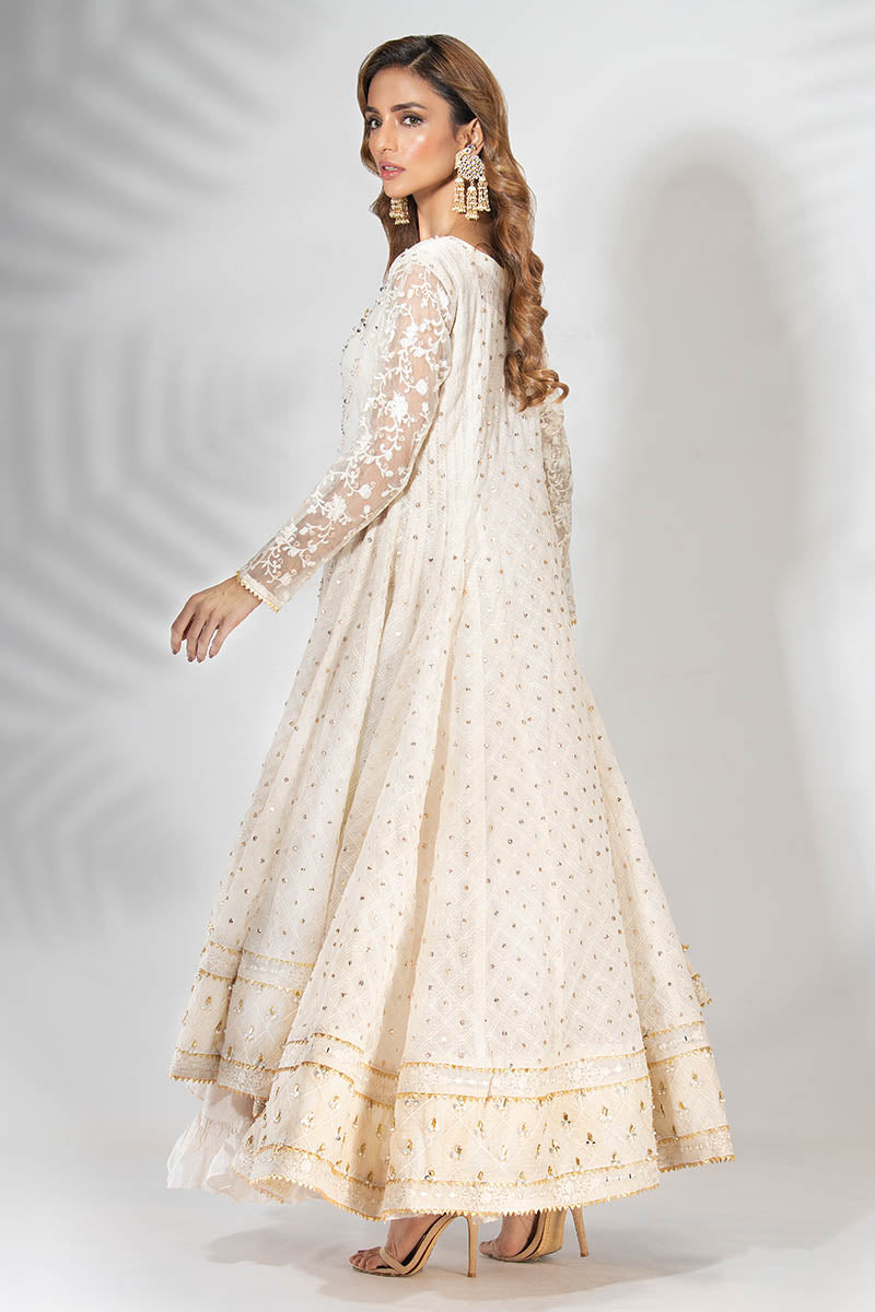 Fatima Khan | Best Sellers 24 | EGG SHELL WHITE KALIDAR