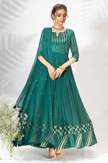 Fatima Khan | Best Sellers 24 | TEA GREEN PISHWAS