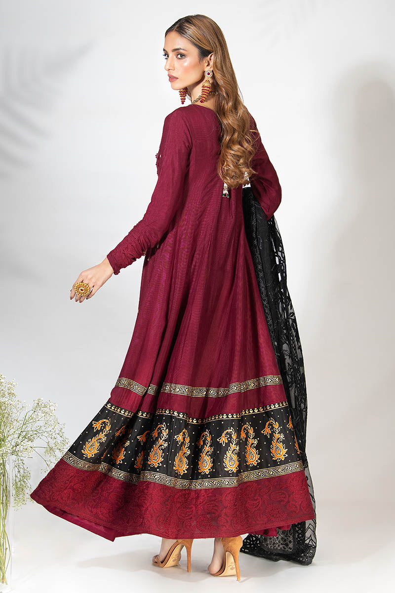 Fatima Khan | Best Sellers 24 | AMBER MAROON KALIDAR